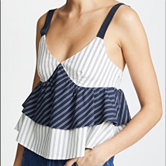 NWT JOIE MARJIE TOP  in Dark Navy Porcelain Small - Picture 2 of 14